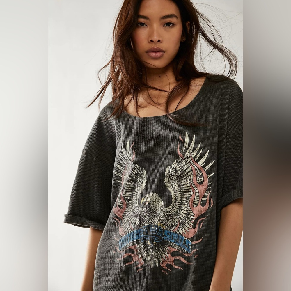 🦅 Free People x Vintage Soul Eagle Maxi Top | Size Medium | NWOT - Picture 2 of 4